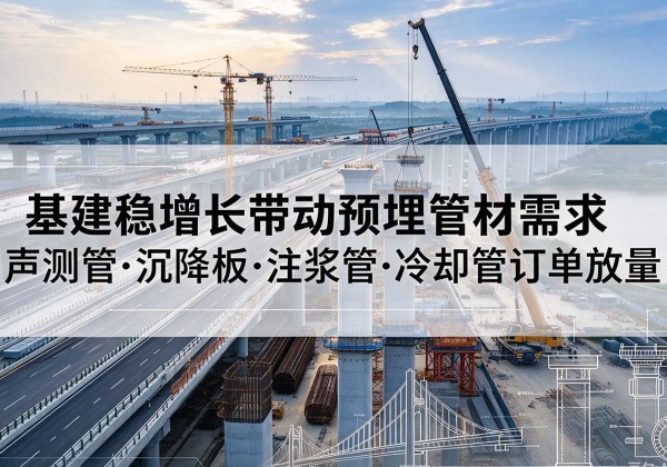 黎平基建稳增长带动预埋监测管材需求，声测管、沉降板、注浆管订单持续放量
